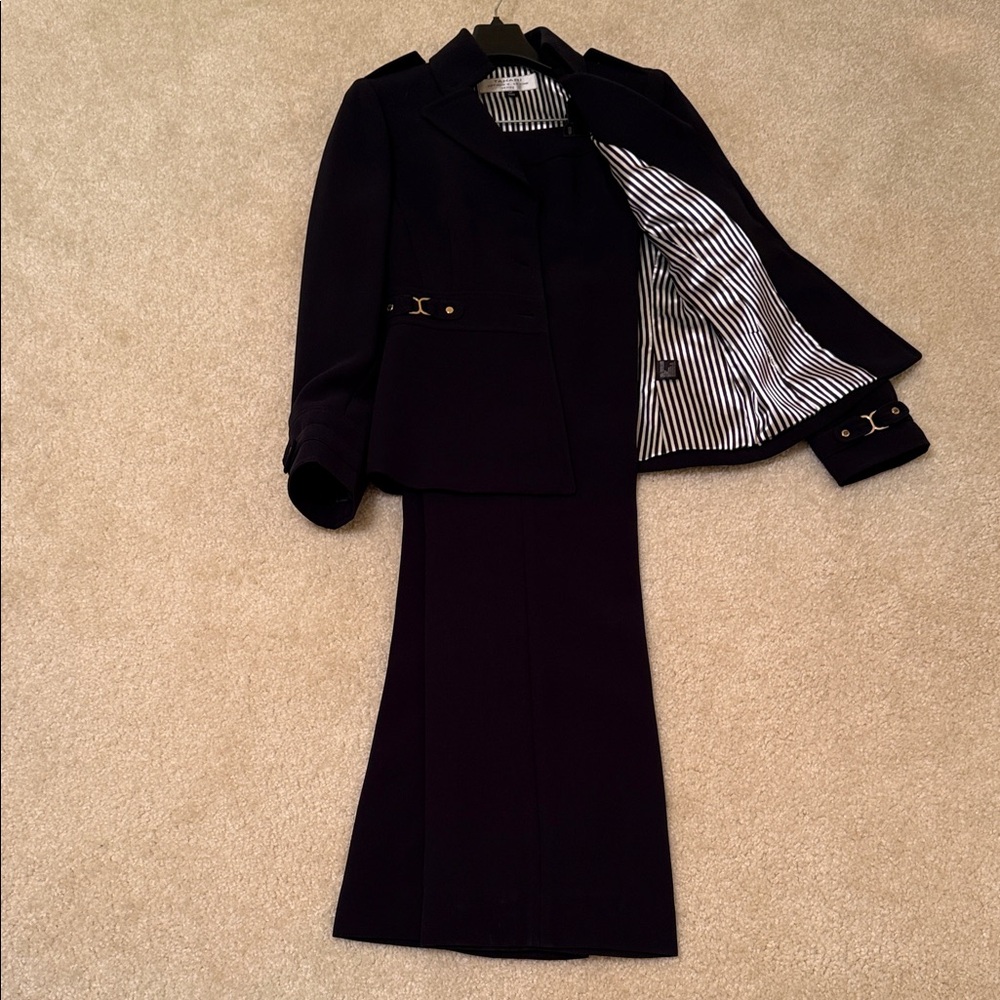 Tahari Navy Women's Blazer and Pants Set